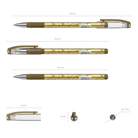 Ballic handle Erichkrause Magic Sky Stick, node 0.7 mm, blue ink, rubber emphasis, writing line 2000 meters-2