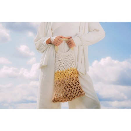 Female Bag Sl Home, manual weaving, cotton, ring 14.5 cm, 30 × 45 cm-7