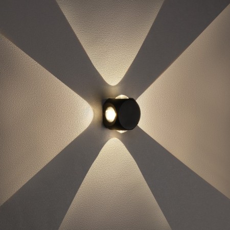 Facade lamp “Cube”, FSD-014, 4 W, 3000K, 2 rays, IP65, 220 V, metal, black-2
