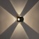 Facade lamp “Cube”, FSD-014, 4 W, 3000K, 2 rays, IP65, 220 V, metal, black