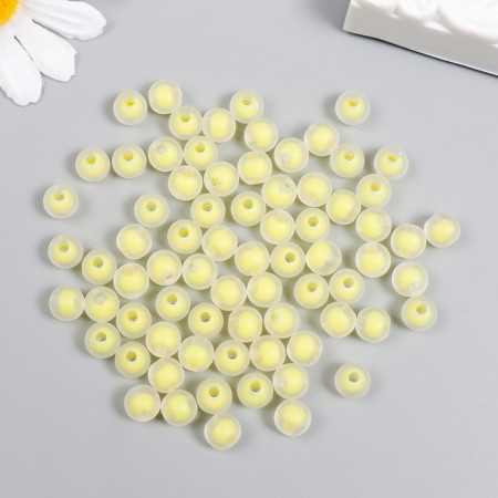 Plastic beads "yellow" matte 20 g d = 0.8 cm-2