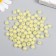 Plastic beads "yellow" matte 20 g d = 0.8 cm