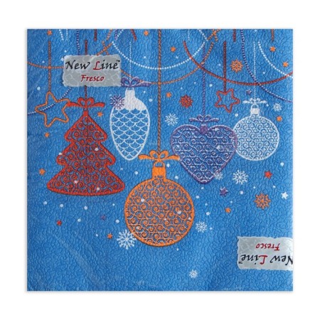 Paper Napkins Fresco "New Year's toys", 2 layers, 33*33 cm, 20 sheets-1