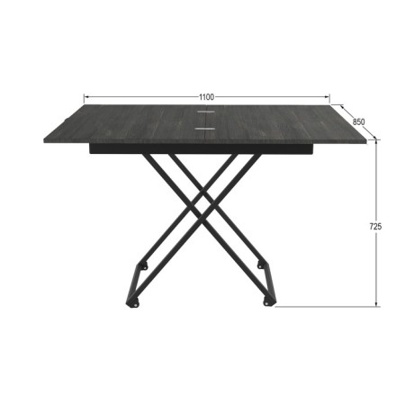 Transformable table "Andre Loft", 850 (1100) × 550 (850) × 400 (725) mm, chipboard, intra-5