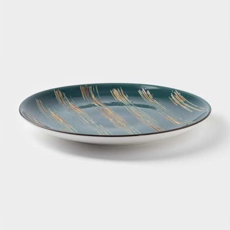 Porcelain dining Porcelain Wilmax Scratch, D = 28 cm, green color-1