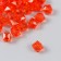 Plastic beads "Crystal polyhedron. Scarlet" Transparent set of 20 g 1x1x1 cm