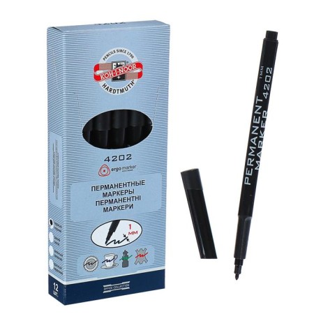 Permanent marker KOH-I-NOOR 4202, 2.0 mm, round, black