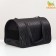Bag - Animal carrying "Lux", PVC, Jacquard, 46 x 28.5 x 30 cm, black