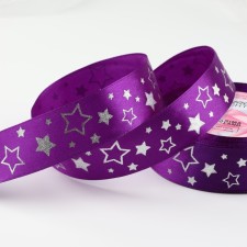 A satin ribbon with embossing 