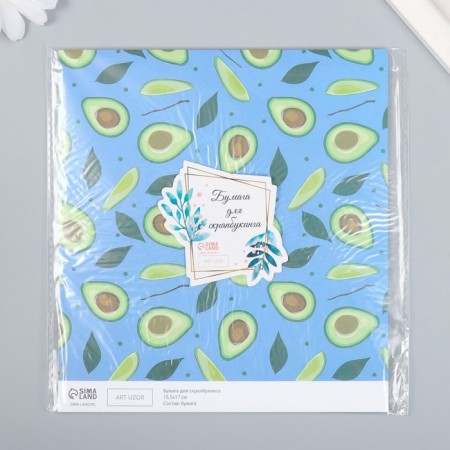 Scrapbooking "Avocado" density 180 g 15.5x17 cm-3