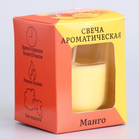 Aromatic candle in glass 5x6cm, mango-4