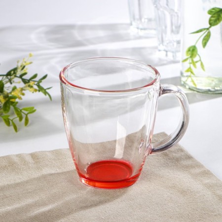 Mug "brightness", glass, 350 ml, color bottom