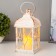 Nightlight "Lanter 2" LED from batteries 3HAAA White with a golden patina 11x11x21.5 cm