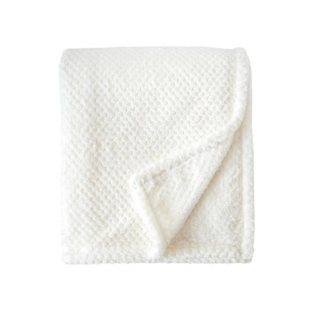 Plaid-woking "Jacquard", size 100x118 cm, milk color-2