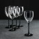 A set of glass glasses for the wine "Domino", 250 ml, 6 pcs