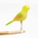 Toy for birds "Bird" on the spring, 11.9 x 3.4 x 12.5 cm, yellow