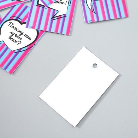 Cardboard "Wishes" set 10 pcs (5 types) 4x6 cm-3