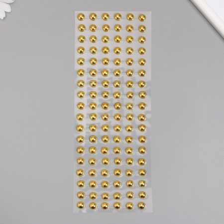 Stick plastic rhinestones "Half-dash" D-10 mm gold 10x27 cm-1