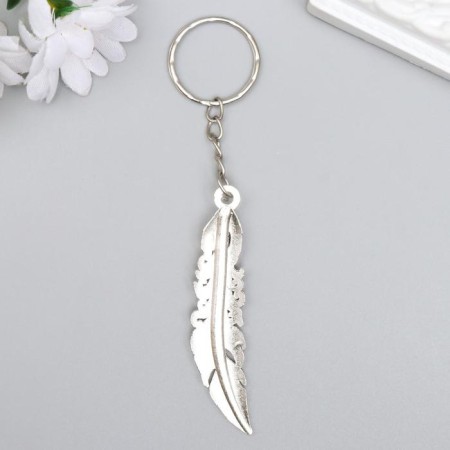 Front metal "Peryshko" silver 4.5x2.2 cm-1