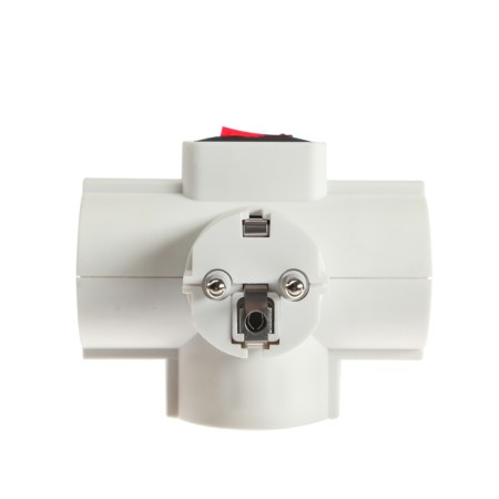 Network branch with protection and with Uniel switch, 3 nests, 16 a, 3500 watts, s/s, white-2