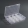 Organizer for decor, mobile cells, 12 cells, 19.5 × 13 × 3.6 cm, the color is transparent