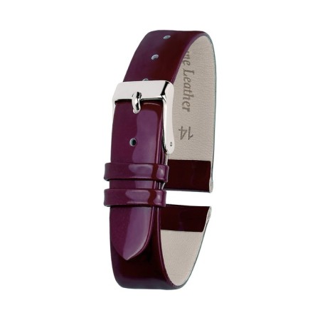 Watch strap, female, 14 mm, genuine leather, purple