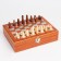 Set 7 in 1: Flaw 8 OZ, 4 glasses, funnel, chess, 18 x 24 cm