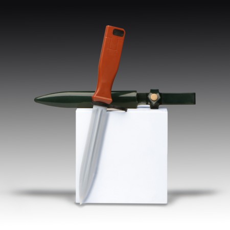 Bayonet-knife training, with scabbard, rubber, 29.5 cm