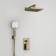 The shower system waserkraft a16040, built -in, tropical shower, color of light bronze
