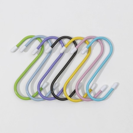 A set of hooks for railing, 7 cm, d = 2.5 cm, 7 pcs, color mix-2