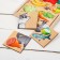 Puzzles "Follow the picture. Who eats what? Pets »Wooden toys