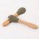 A set of children's cutlery, fork and spoon M&B (silicone, bamboo), green