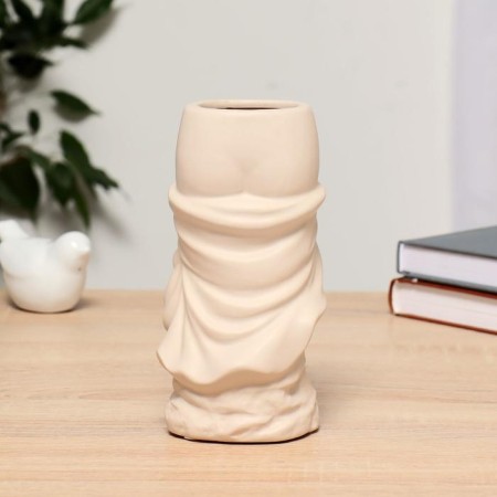 Vase Ceramics "Temptation" D-5x4 cm 8x7.5x18 cm V-0.5 l, beige-1