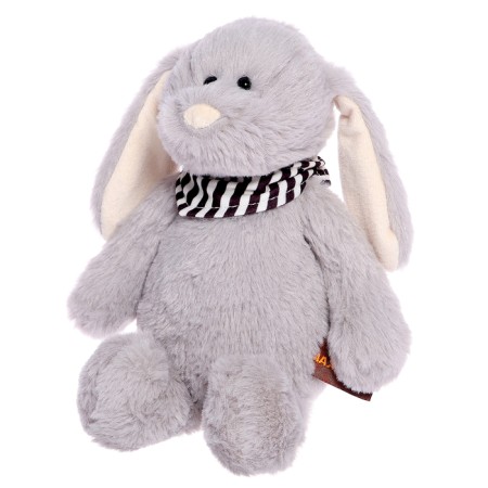 Soft toy "Rabbit Harvey", gray color, 22 cm-1