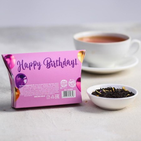 Black tea "Happy Birthday", bergamot and petals of Vasilka, 20 g.-2