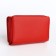 Women's wallet on the button, red color