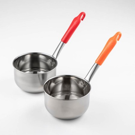 Stainless steel bucket, 1 l, plastic handle, color of the pen Mix-4