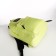 Young backpack from textiles on lightning, external pocket, lemon color