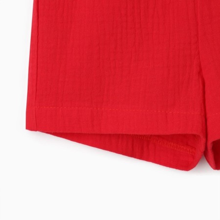 Kit for girls (blouse, shorts) minku red color, height 116-13