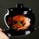 Set of pots "Gift with a sequence" 4x0.85l / 27x21x13cm, poppy on black