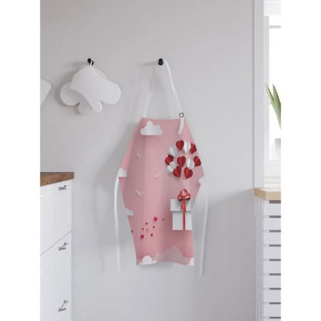 Apron of a kitchen with a photo print "Air Gift", adjustable, size OS-1