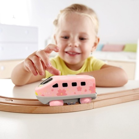 Lokomotiv Hape "My train", on batteries, pink color-1