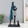 Souvenir Polystone "A couple on a walk with a dog" under metal 16.4x8x34.7 cm