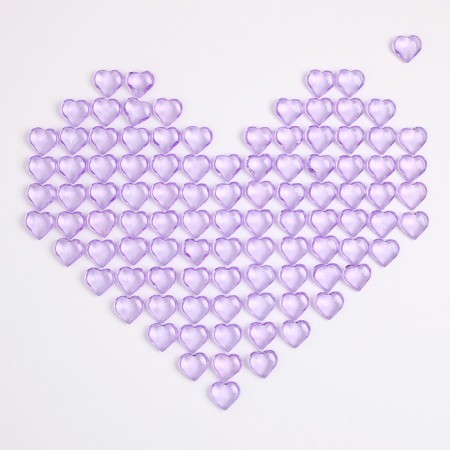 Plastic sores are decorative, set of 100 pcs., Size 1 pc. - 2 × 2 cm, purple color-3