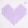 Plastic sores are decorative, set of 100 pcs., Size 1 pc. - 2 × 2 cm, purple color