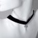 Choker "Strazinka" rhombus, white color in silver, 33 cm