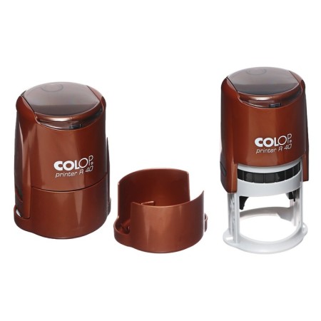 Equipment for round printing automatic Colop Printer R40, diameter 41.5 mm, with a lid, bronze housing-1