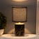 Table lamp with lampshade Risalux "Juno", E14, 40 W, black-gold, 13 × 13 × 26.5 cm