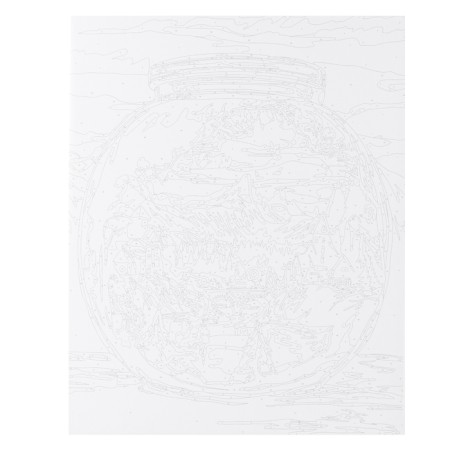 Picture on the numbers "World in glass", on canvas with a subframe, 40 × 50 cm-2