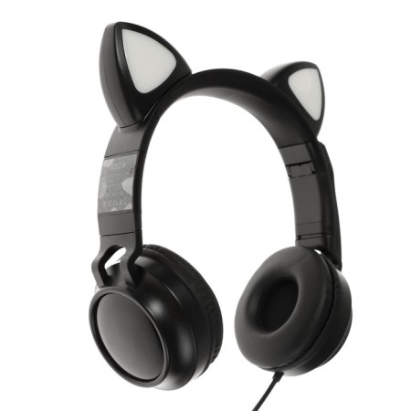 Headphones Quumo Game Cat Black, Game, microphone, USB+3.5 mm, 2m, black-2